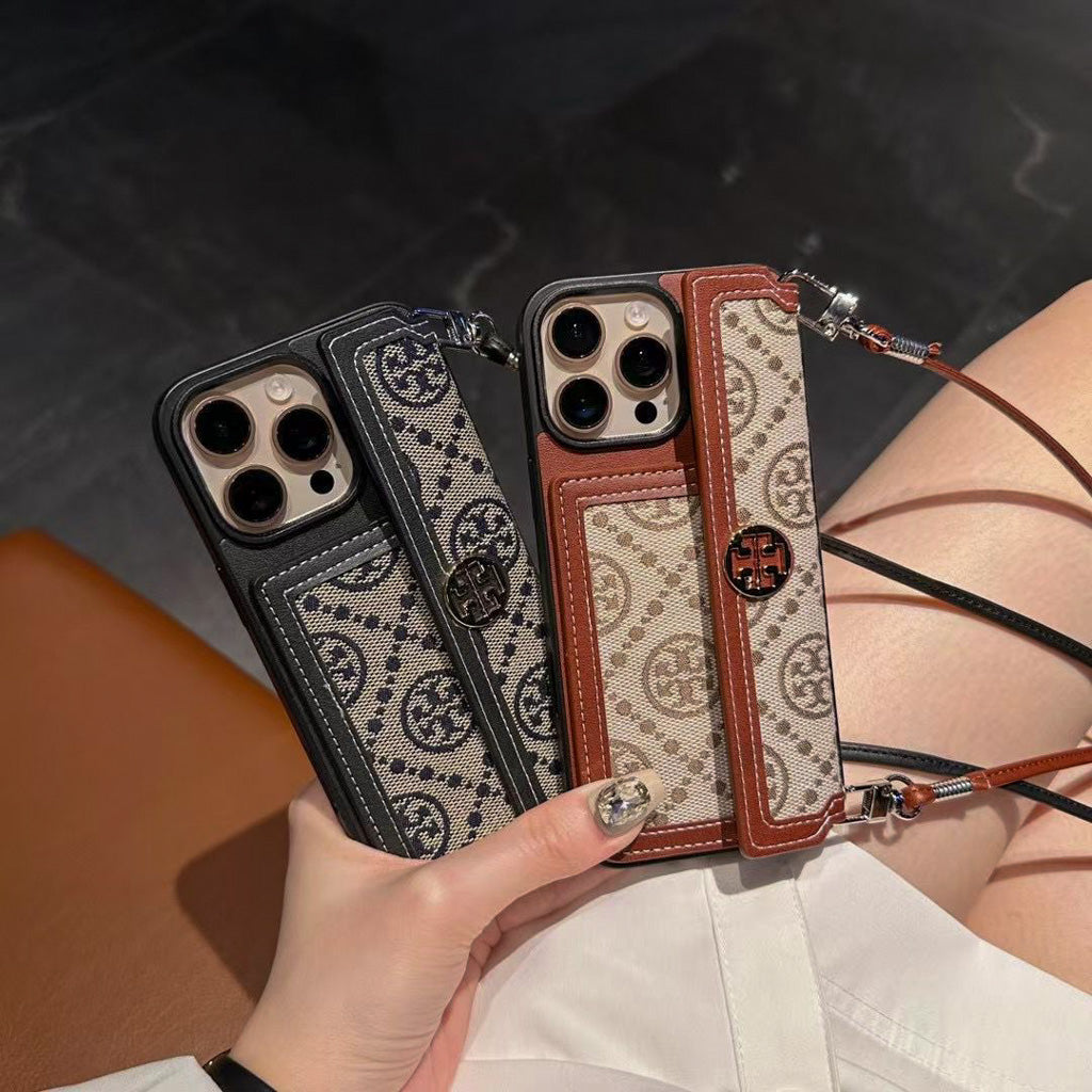 Tory Burch Iphone Wallet Case For 12-17 Pro Max Plus Air / 18 Pro / 18 Pro Max