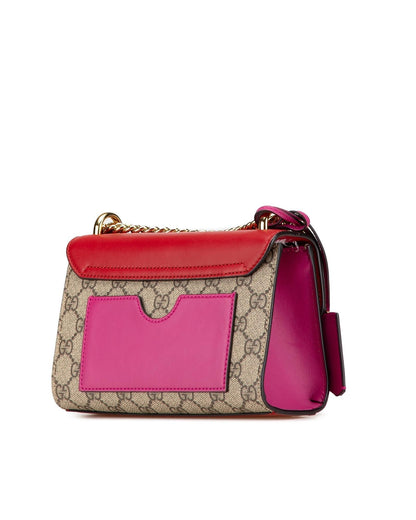 Small Supreme Padlock Crossbody Bag with Chain Strap and Leather Flap