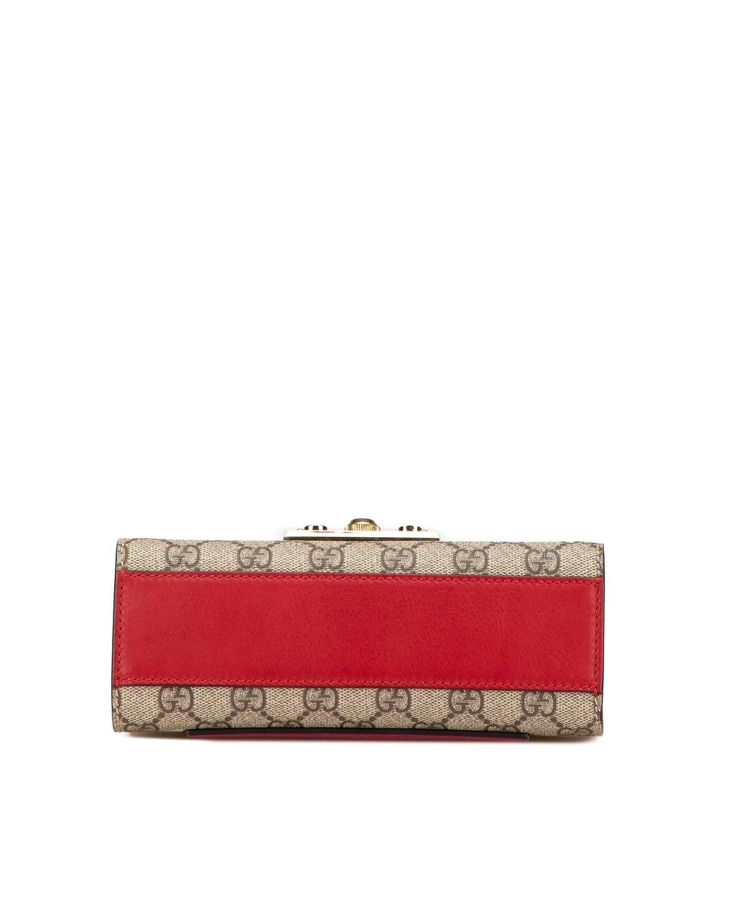 Small Supreme Padlock Crossbody Bag with Chain Strap and Leather Flap