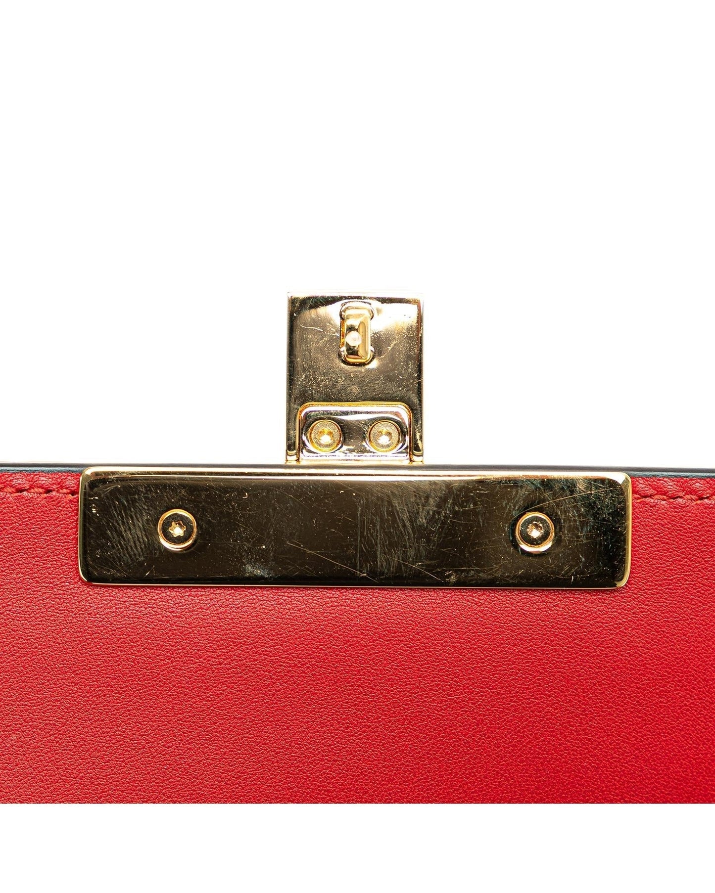 Small Supreme Padlock Crossbody Bag with Chain Strap and Leather Flap
