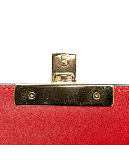 Small Supreme Padlock Crossbody Bag with Chain Strap and Leather Flap