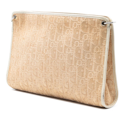 Beige Dior Diorissimo Trotter Canvas Shoulder Bag