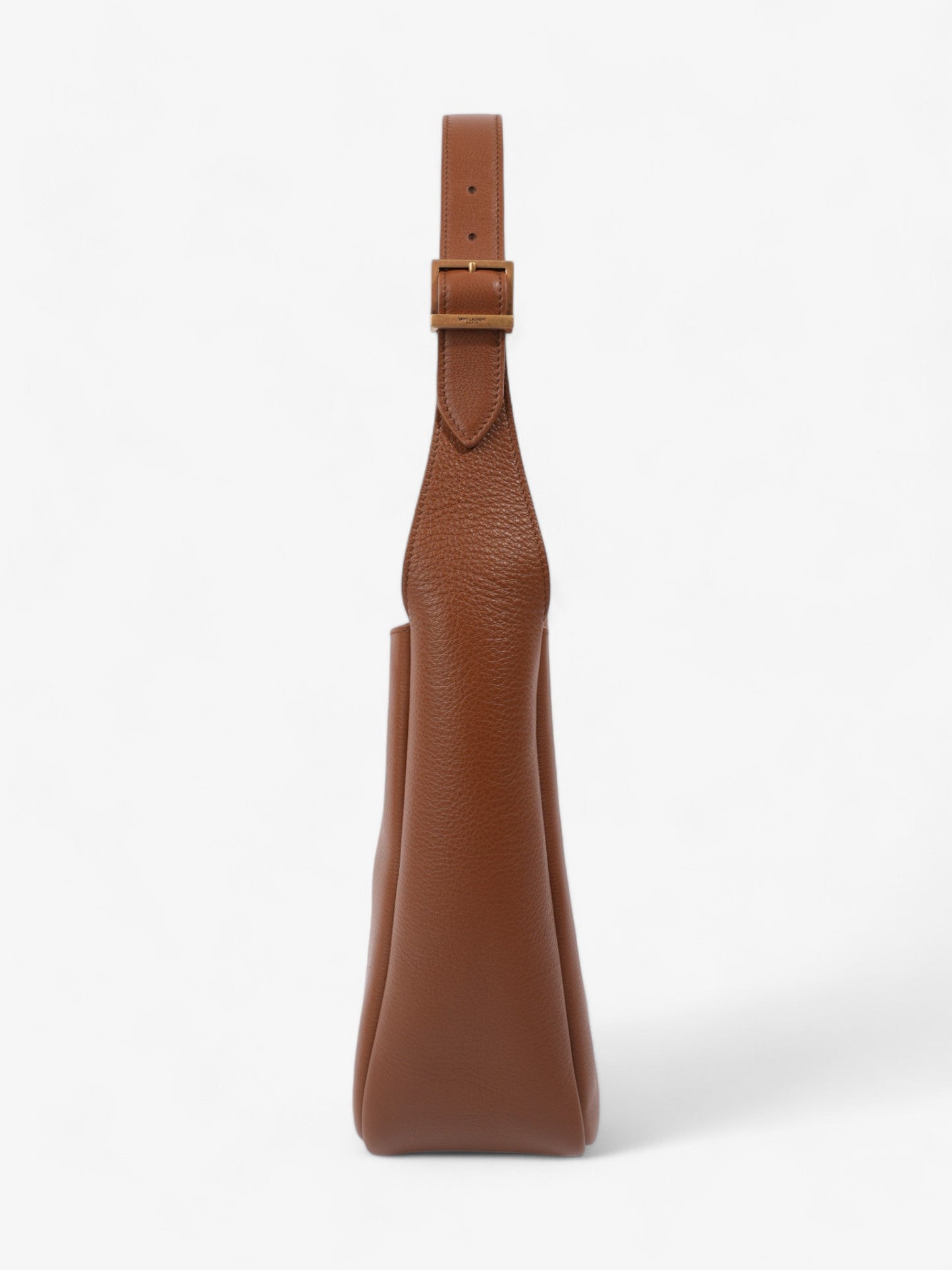 Saint Laurent Le 5 A 7 Hobo Brown Leather Small