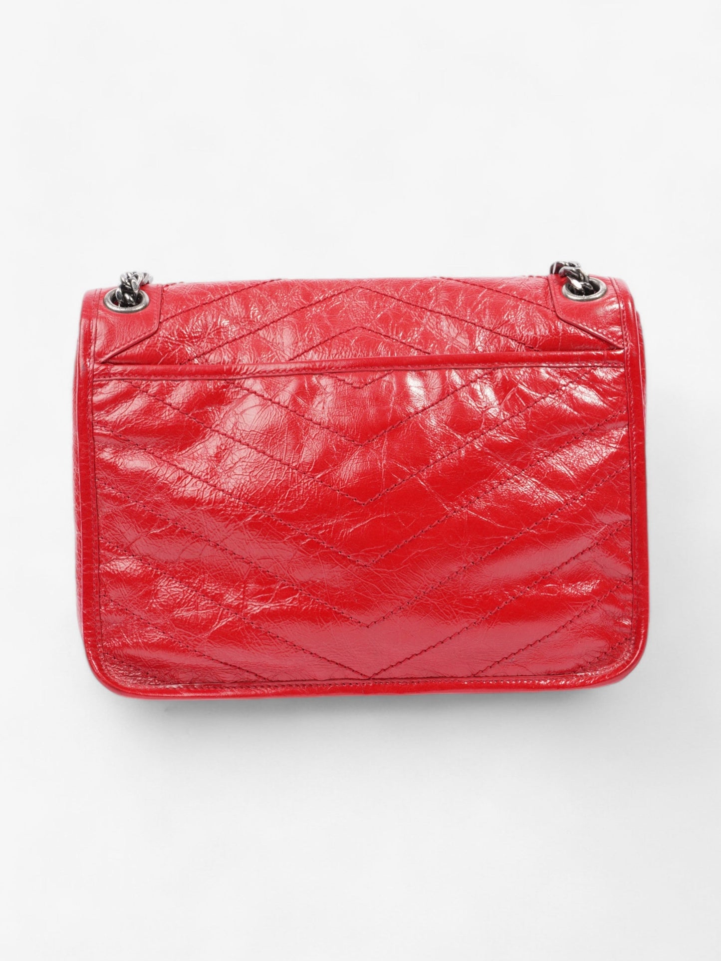 Saint Laurent Niki Red Calfskin Leather Medium
