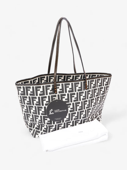 Fendi Roll Canvas Black Tote Bag Canvas