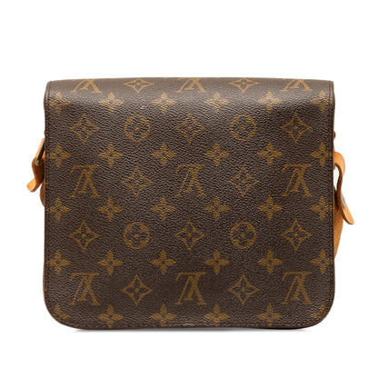 Brown Louis Vuitton Monogram Cartouchiere MM Crossbody Bag