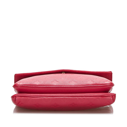 Red Louis Vuitton Monogram Empreinte Twice Crossbody Bag