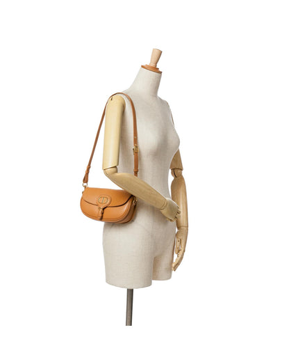 Leather East West Crossbody Bag with Buckle Closure