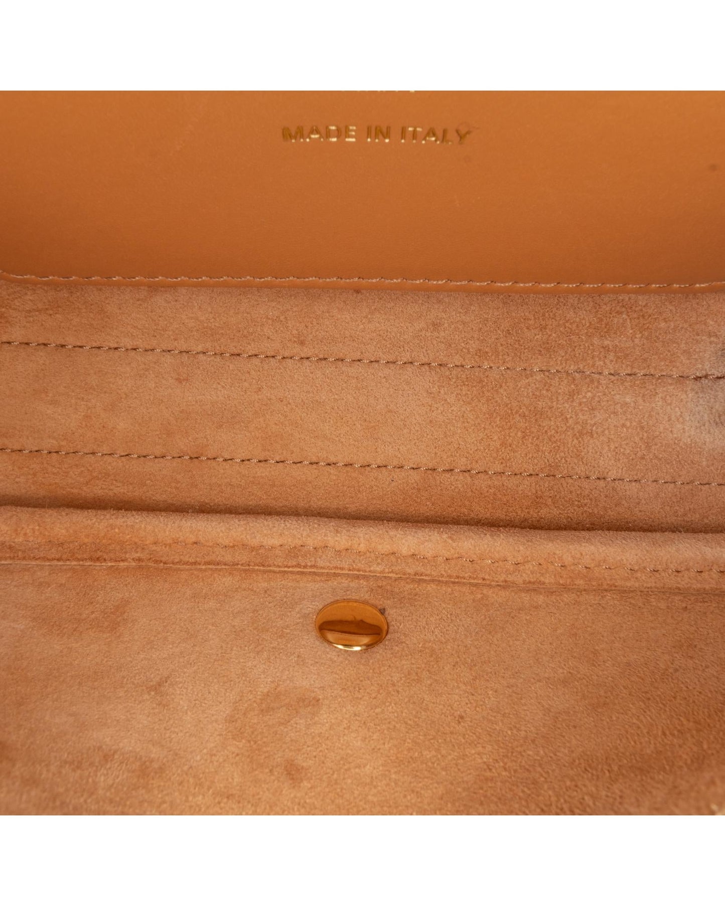 Leather East West Crossbody Bag with Buckle Closure