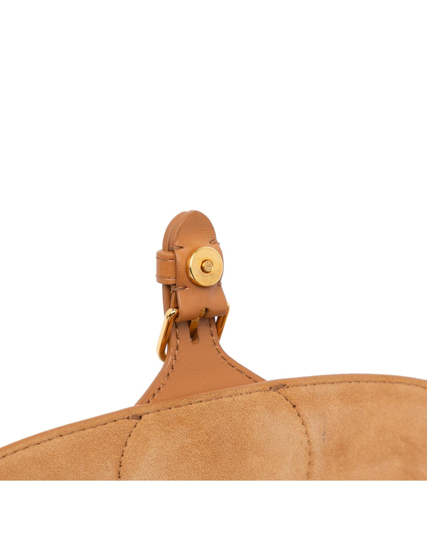 Leather East West Crossbody Bag with Buckle Closure