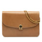 Brown Dior Leather Chain Shoulder Bag