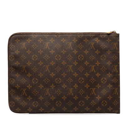 Brown Louis Vuitton Monogram Poche Documents Portfolio Business Bag