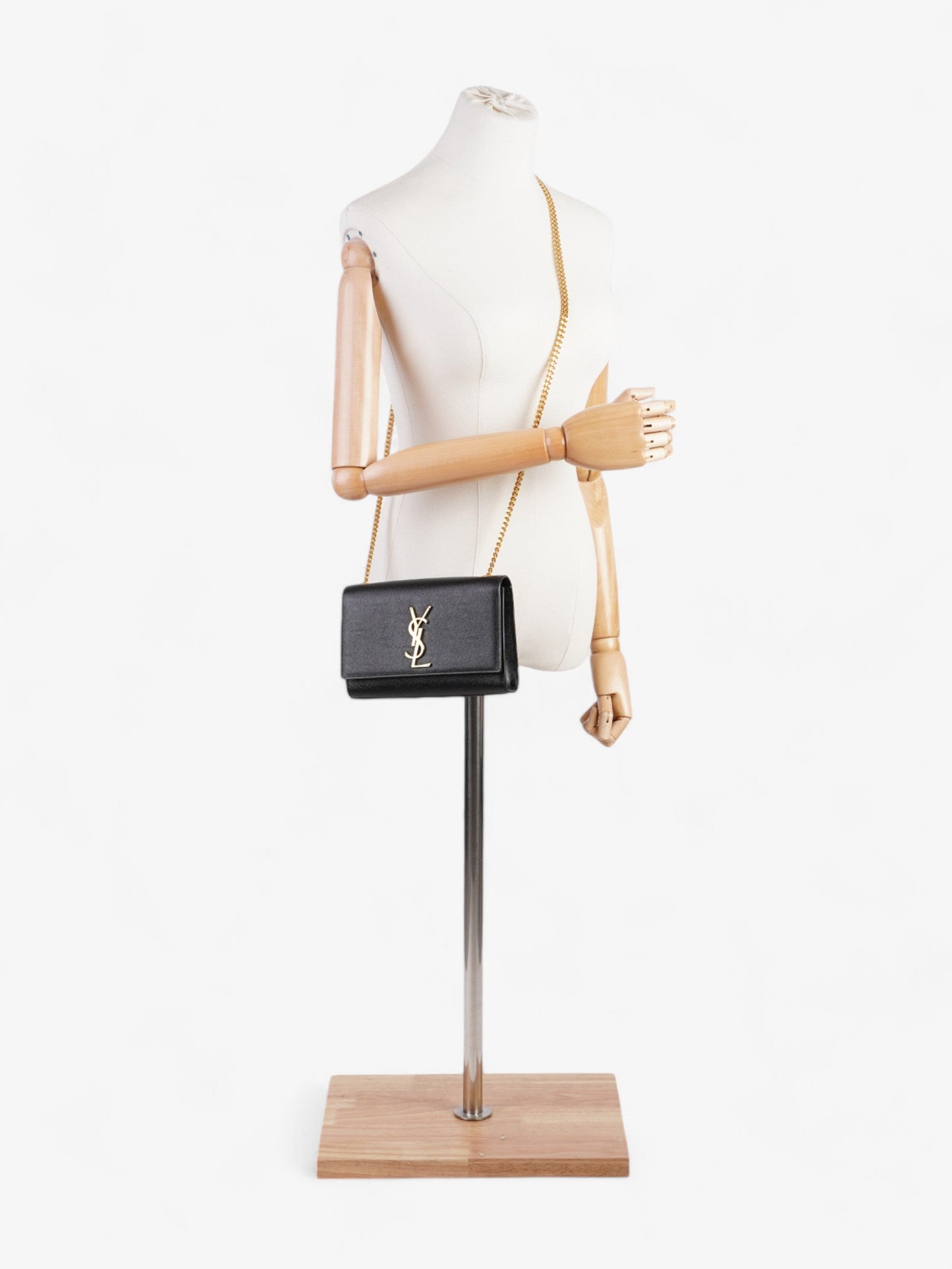 Saint Laurent Kate Leather Black Shoulder Bag Style 18