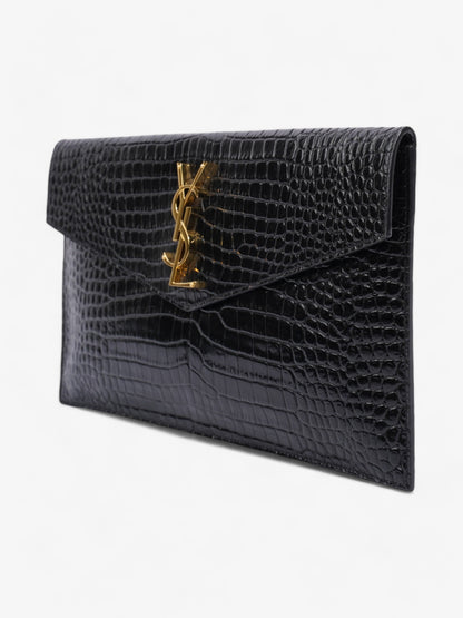 Saint Laurent Uptown Leather Black Clutch