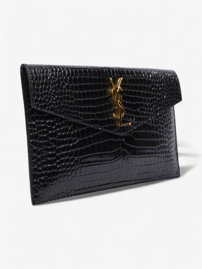 Saint Laurent Uptown Leather Black Clutch