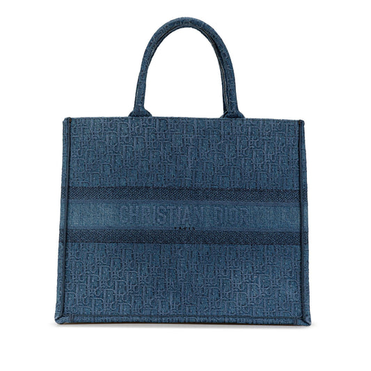 Dior Book Tote Oblique Blue Tote Bag
