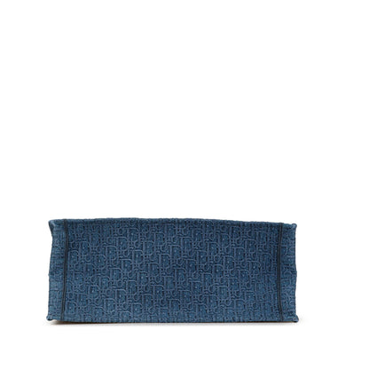 Blue Dior Large Oblique Denim Book Tote