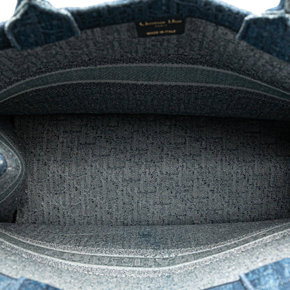 Dior Book Tote Oblique Blue Tote Bag