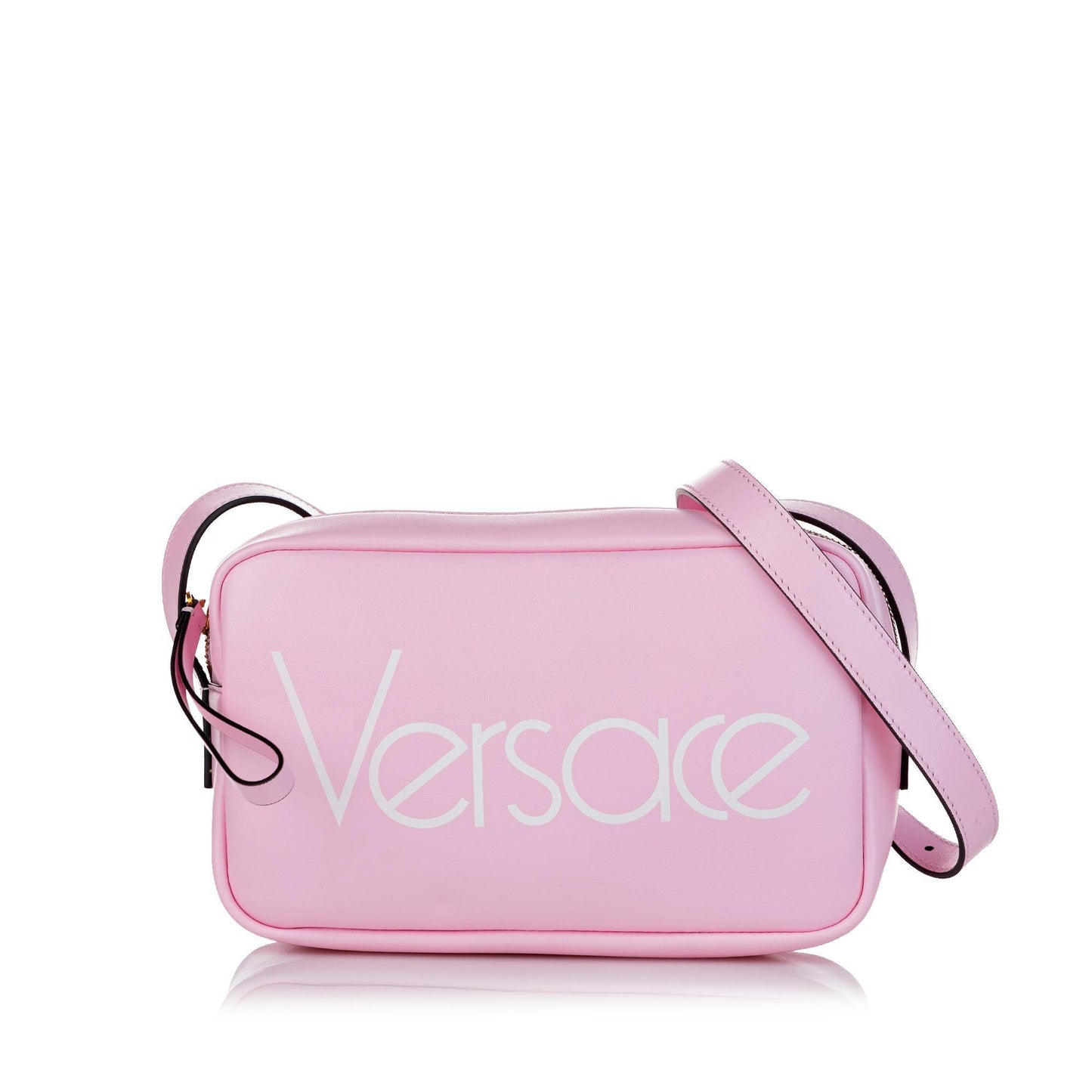 Versace Logo Leather Crossbody Bag