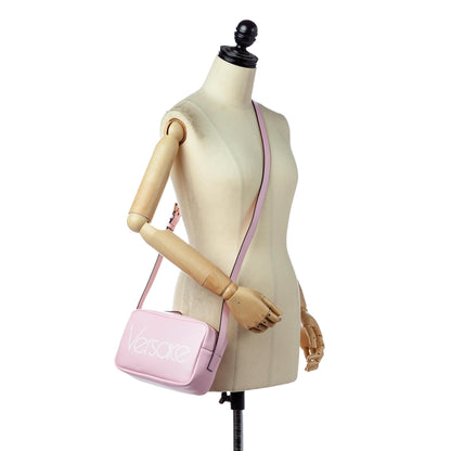 Versace Logo Leather Crossbody Bag