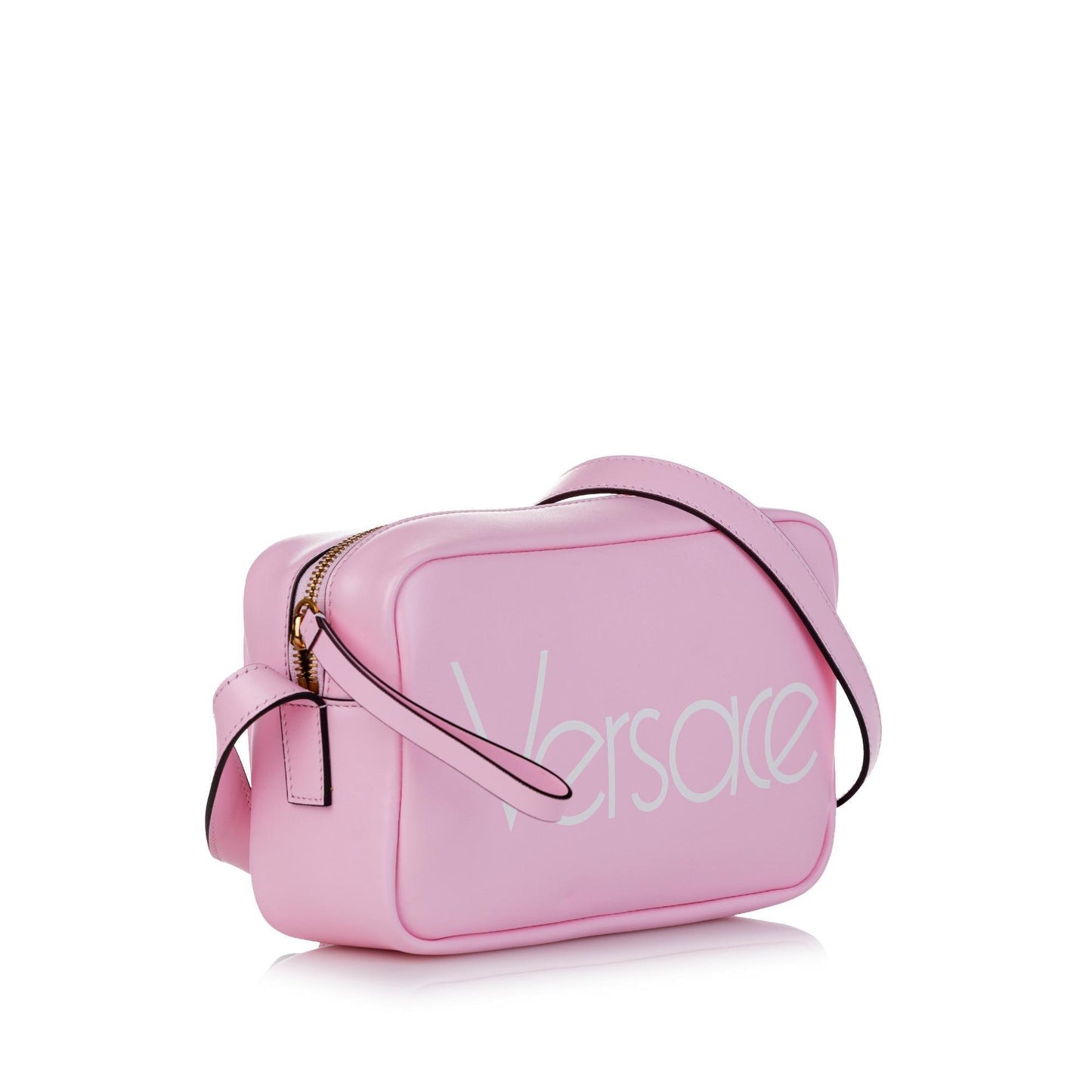 Versace Logo Leather Crossbody Bag