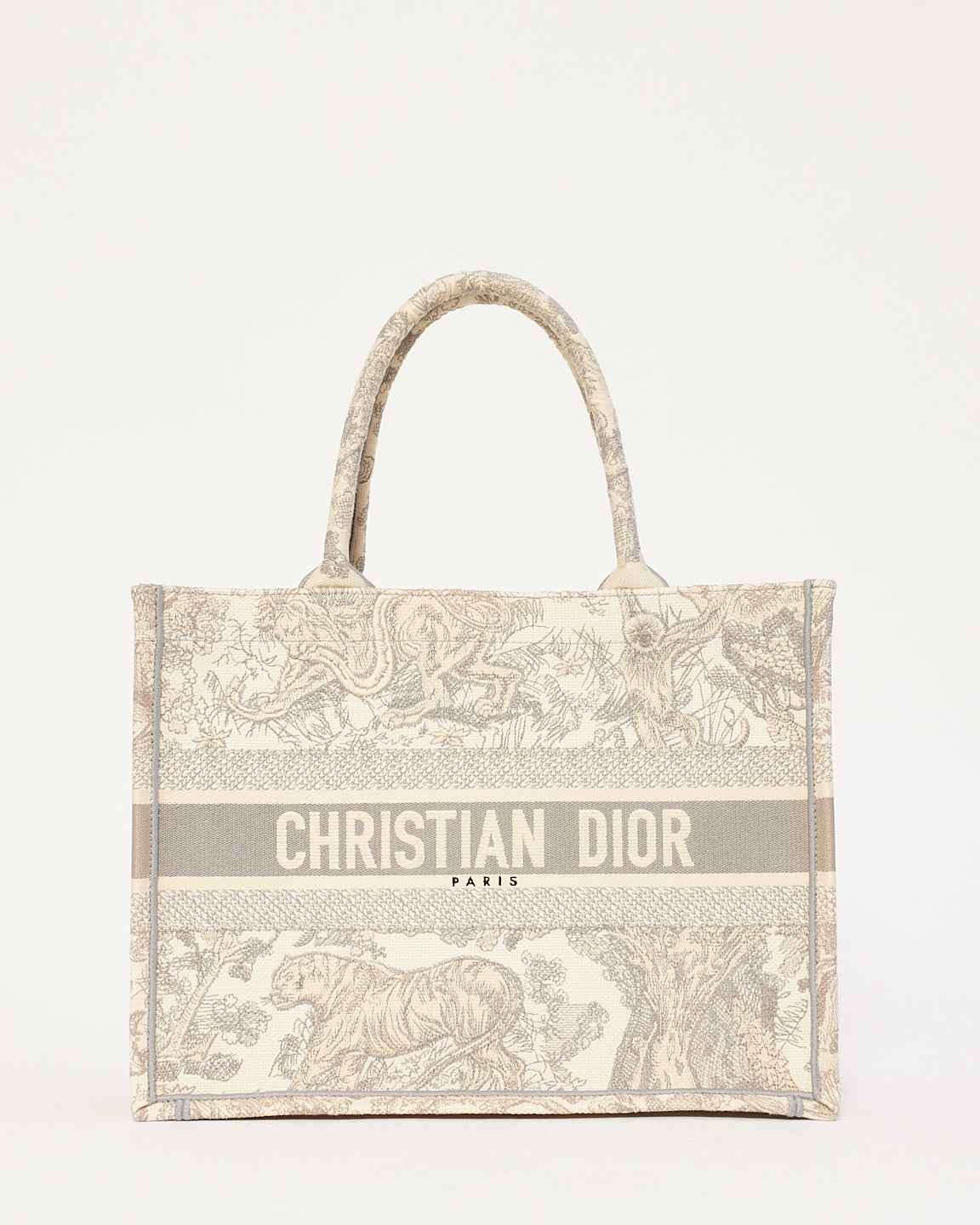 Dior Book Tote Leather Canvas Tote Bag