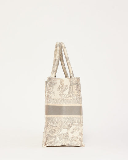 Dior Book Tote Leather Canvas Tote Bag