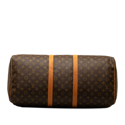 Brown Louis Vuitton Monogram Keepall 55 Travel Bag