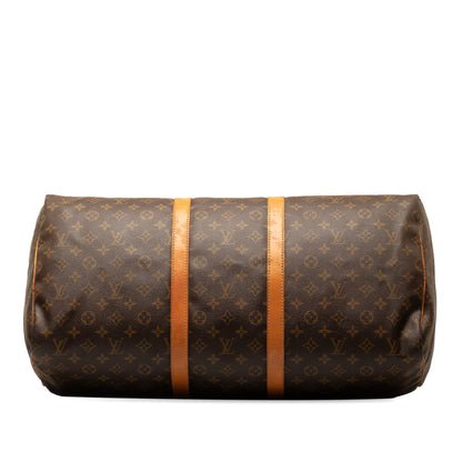 Brown Louis Vuitton Monogram Keepall 55 Travel Bag
