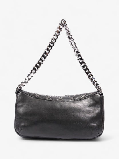 Chanel Chain Stitch Flap Bag Black Lambskin Leather
