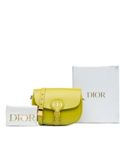 Medium Leather Crossbody Bag with Adjustable Strap and Buckle Closure
