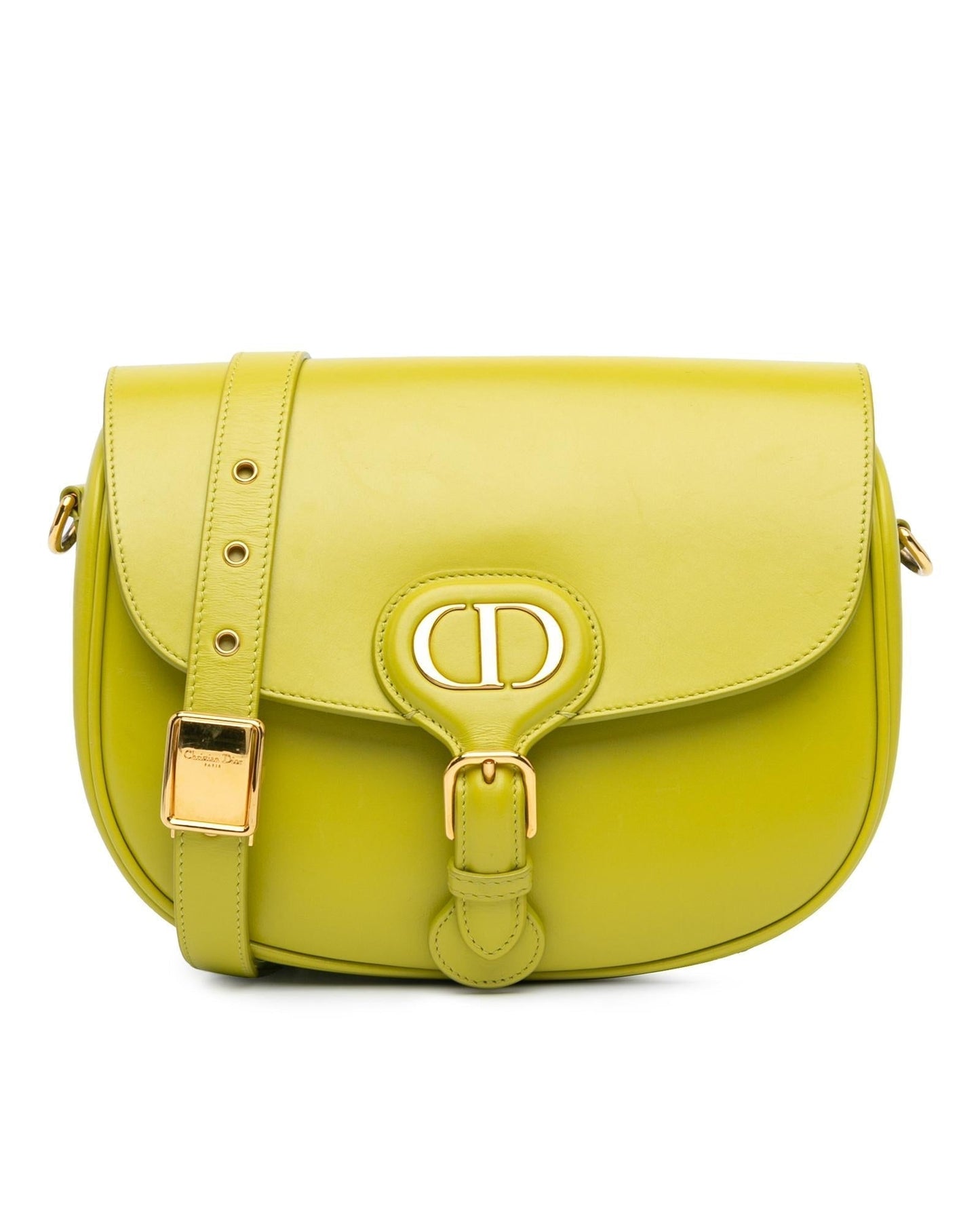 Medium Leather Crossbody Bag with Adjustable Strap and Buckle Closure