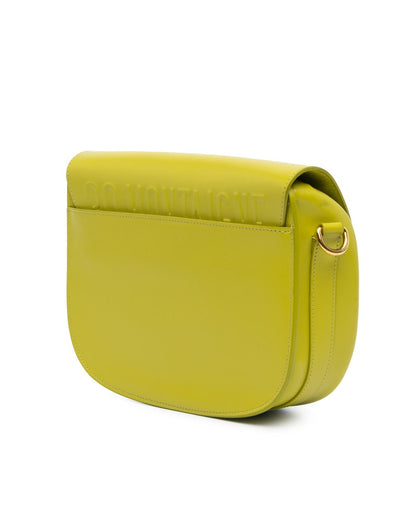 Medium Leather Crossbody Bag with Adjustable Strap and Buckle Closure