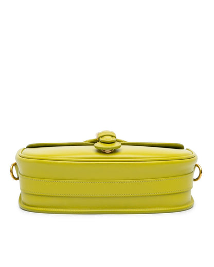 Medium Leather Crossbody Bag with Adjustable Strap and Buckle Closure