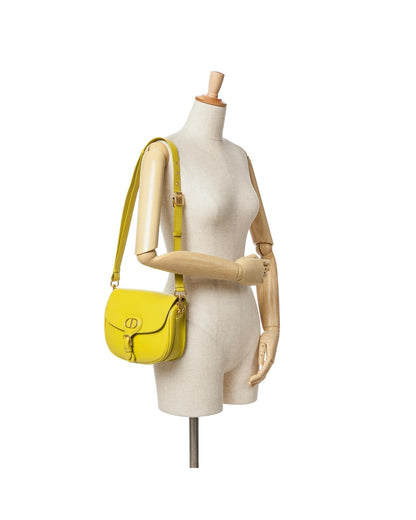 Medium Leather Crossbody Bag with Adjustable Strap and Buckle Closure
