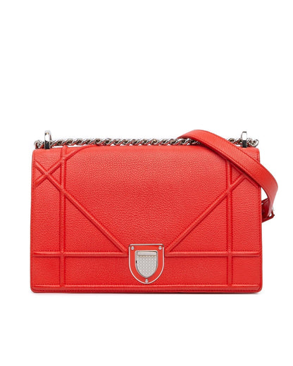 Dior Caro Crossbody Bag Red Leather