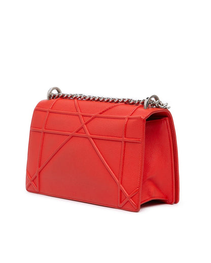 Dior Caro Crossbody Bag Red Leather
