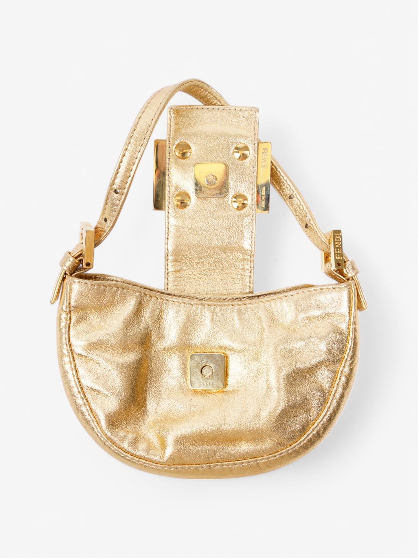 Fendi Mini Leather Gold Handbag