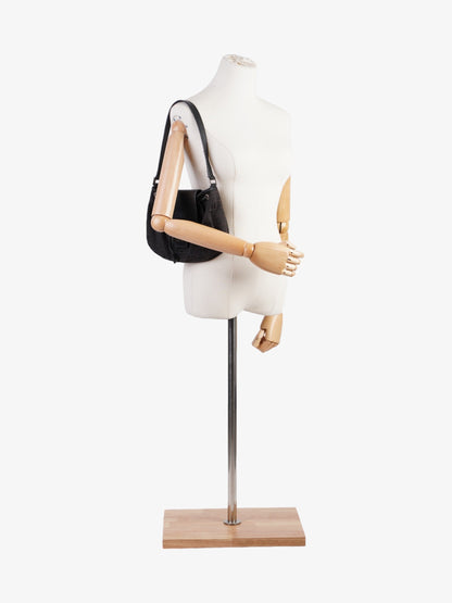 Fendi Baguette Zucchino Black Shoulder Bag