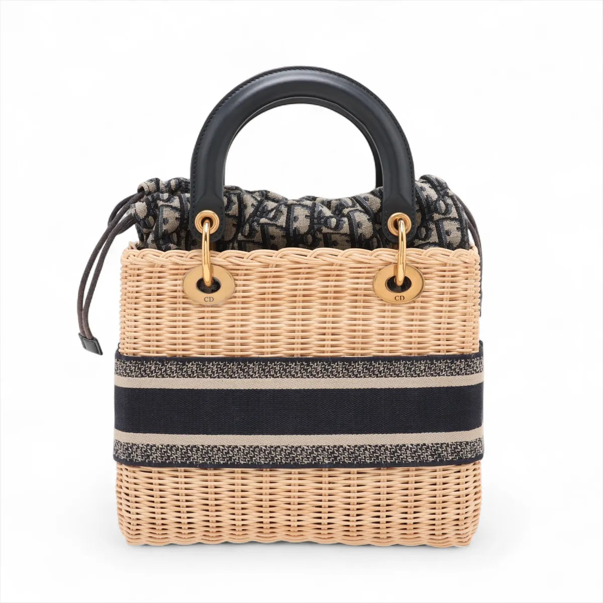 Dior Lady Dior Oblique Blue Handbag