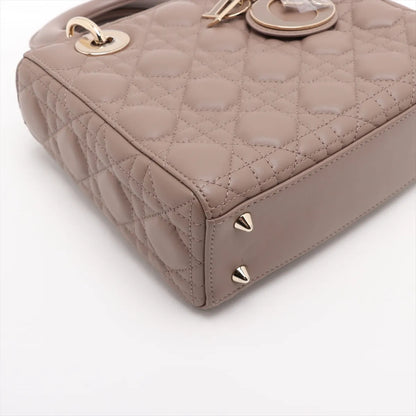 Christian Dior Beige Cannage Lambskin Lady Dior Bag [Clearance Sale]