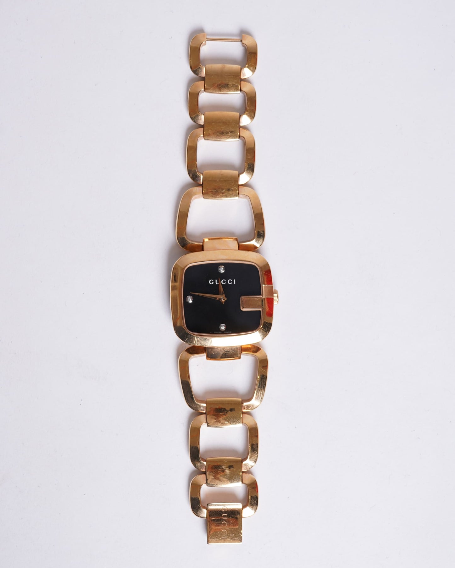Gucci Gold Tone Diamond Dial Quartz Women's Watch