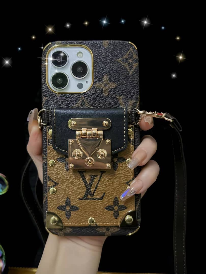 LV Phone Case Crossbody Lanyard Card Slot for iPhone