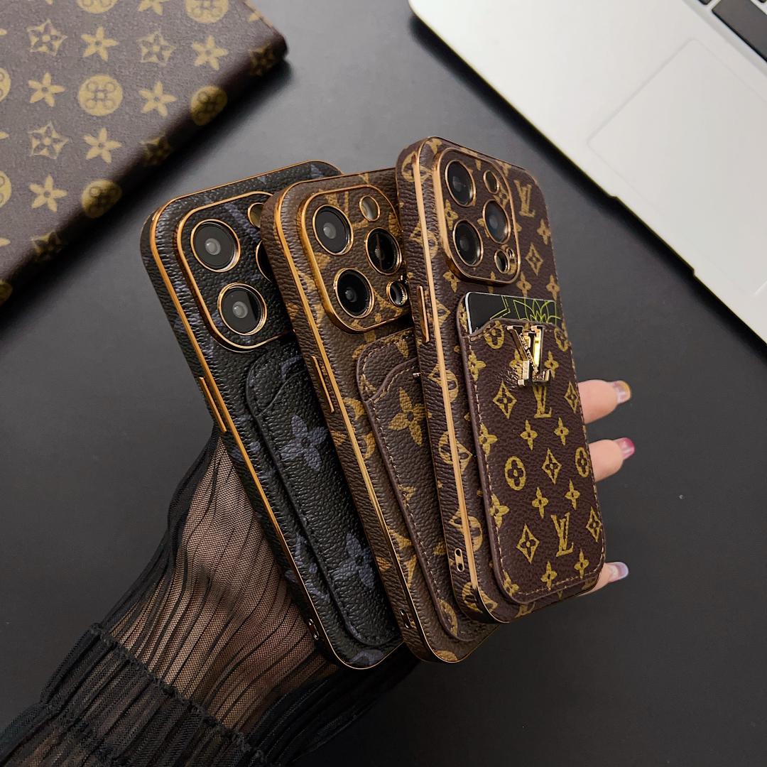 Card Holder LV Phone Case Fashion Leather for iPhone