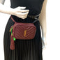 Saint Laurent Lou Leather Red Crossbody Style 5