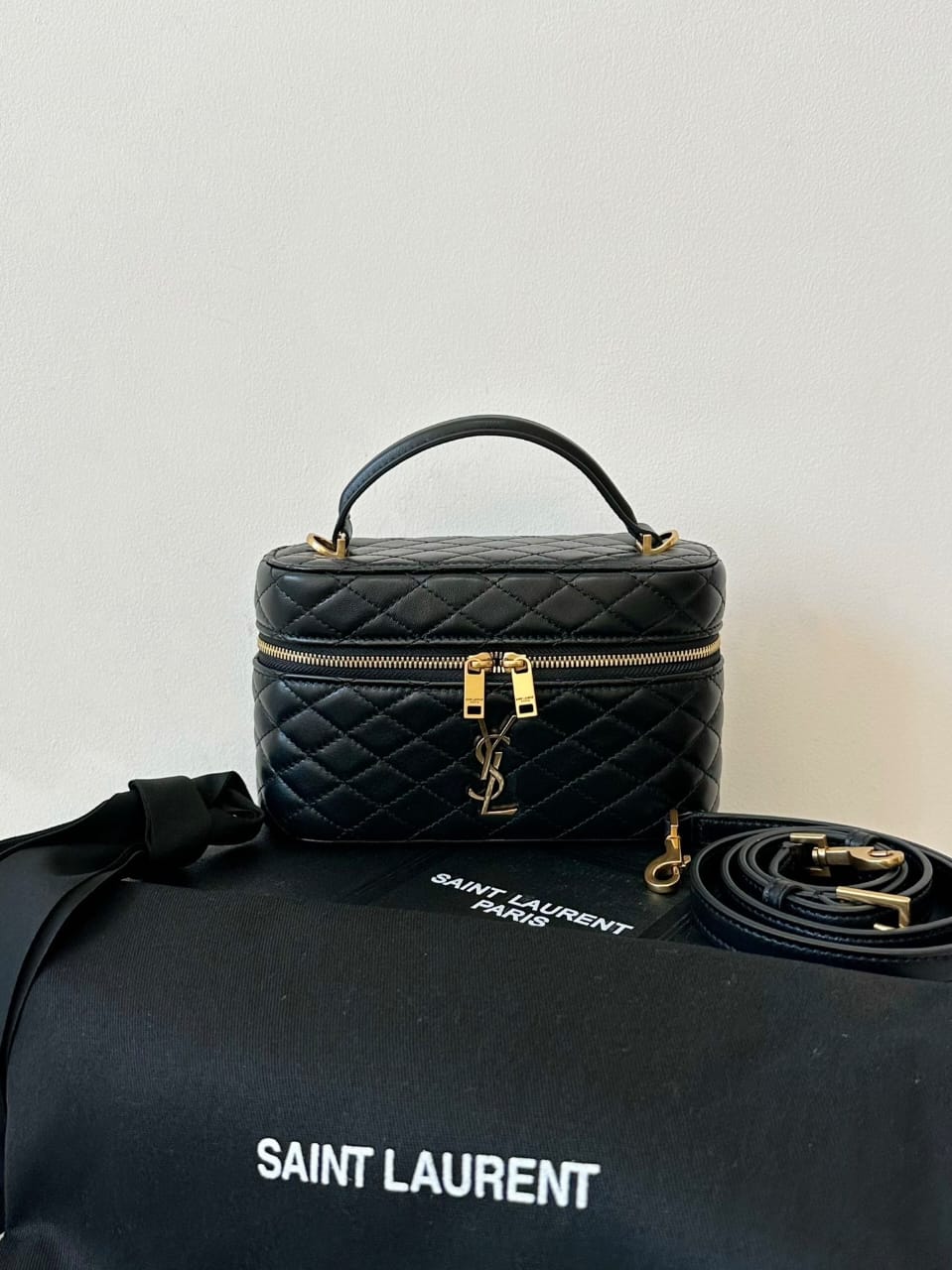 Saint Laurent Leather Gold Shoulder Bag