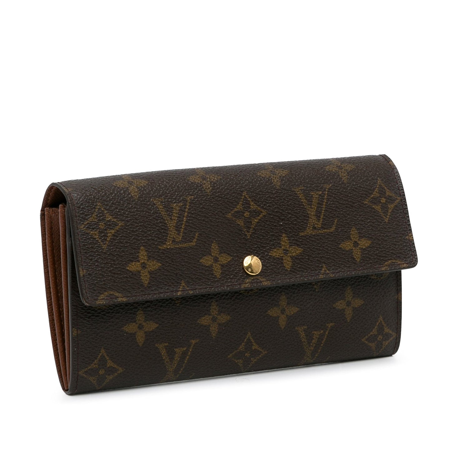 Brown Louis Vuitton Monogram Sarah Long Wallet