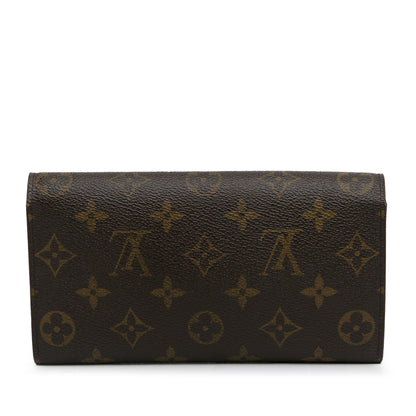 Brown Louis Vuitton Monogram Sarah Long Wallet
