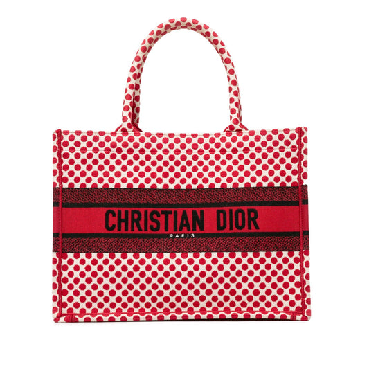 Dior Book Tote Canvas Red Tote Bag