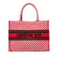 Dior Book Tote Canvas Red Tote Bag